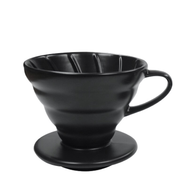 Práctica Boutique Taza de Café de Cerámica taza de café expreso Origami vasos de filtrado V60 embudo goteo filtros para tazas café Accessor: Black