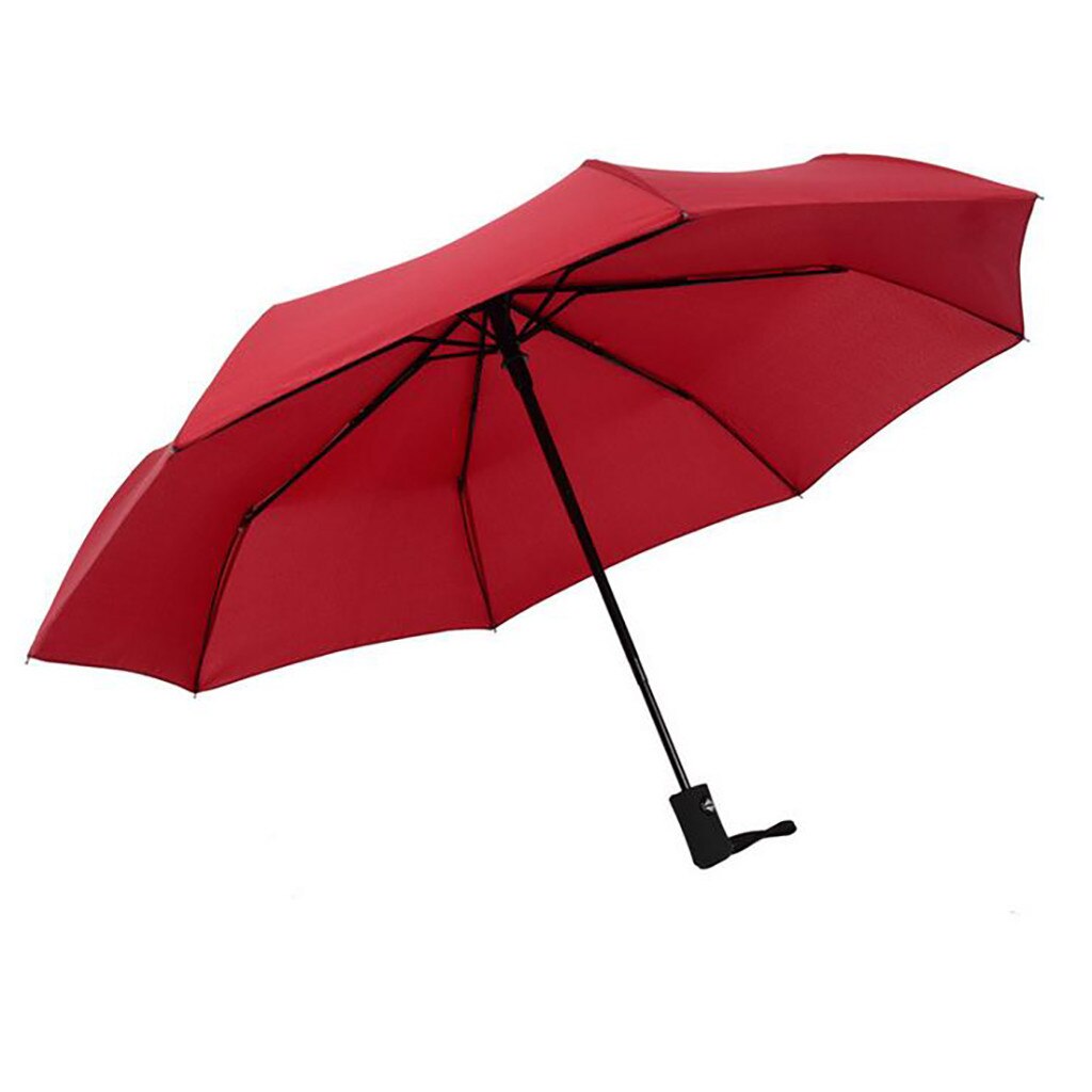 Populær automatisk paraply vindtæt herre sort kompakt bred auto åben tæt letvægt: Rød