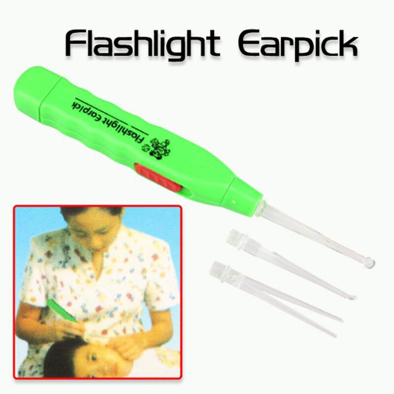 Herramientas de limpieza de orejas, linterna LED, removedor de luz de cera para los oídos, limpiador de la salud, Kit de cuidado de la oreja, extracción sencilla de cera de los oídos