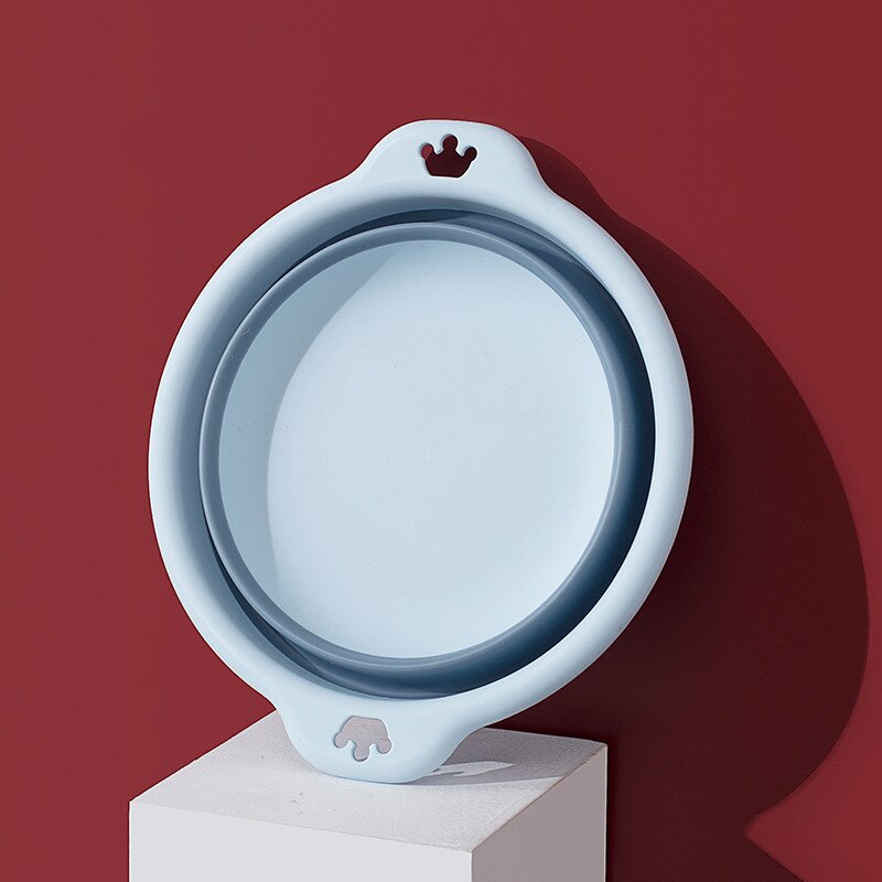 Kokoontaitettava pesuallas kannettava muovi altaat pyykkiallas kestävä kylpyhuone keittiötarvikkeet piknik-siivoustyökalu monikokoinen: Vaaleansininen