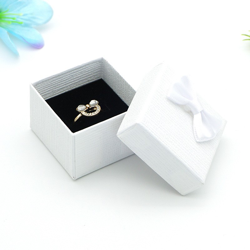 Rosett smyckesförpackning örhängen ring halsband armband display förvaringsfodral smyckesorganisation 5 x 5 x 3.5cm