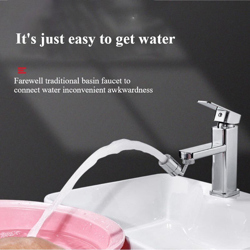 Splash-proof Head Filter Faucet Mouth Kitchen Artifact Universal Basin Extension Extender Universal Bubbler 720°rotating Faucet