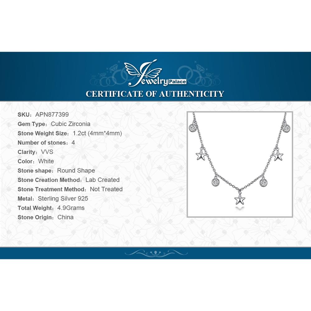 JewelryPalace Star CZ Sterling Zilveren Hanger Ketting 925 Sterling Zilveren Ketting Choker Verklaring Kraag Ketting Vrouwen 45c