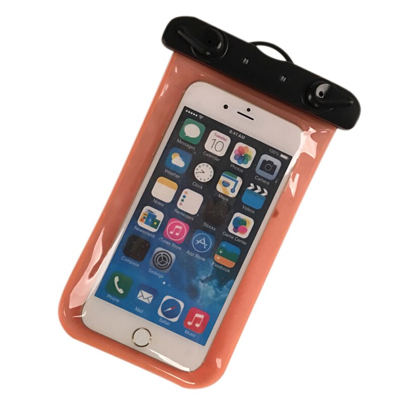 Étui étanche pour téléphone portable iPhone 7/6 Plus Android XR, coque de Camping en plein air avec ceinture de bras, sac de natation pour téléphone portable: Orange