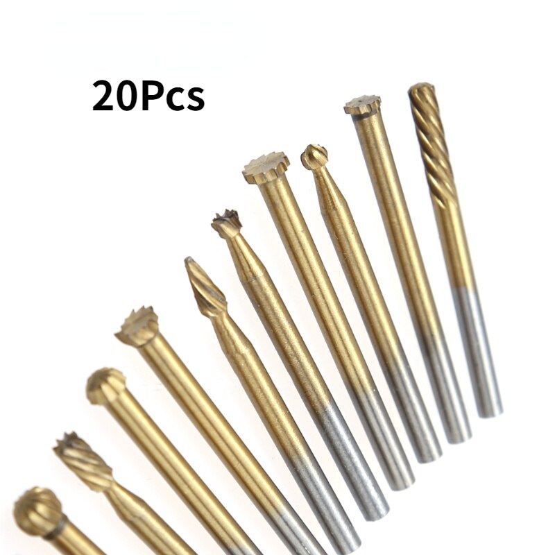 20-piece / Woodworking Rotary File / Milling Cutter / High Speed Steel Rotary File / Metal Grinding Head