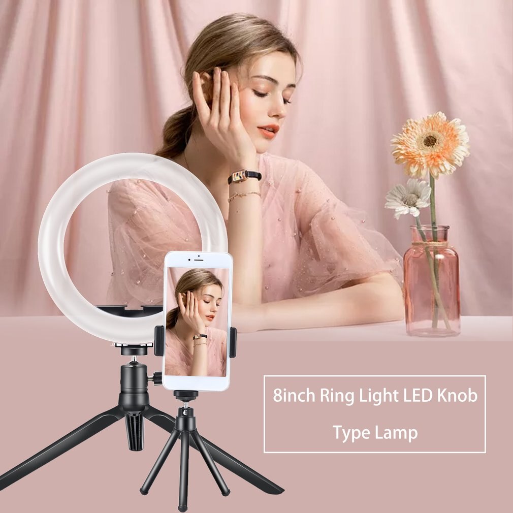 8 Inch Phone LED Light Ring Selfie Ring lamp Novelty novedades Photography Video Live Studio Fill light Photo light For phone