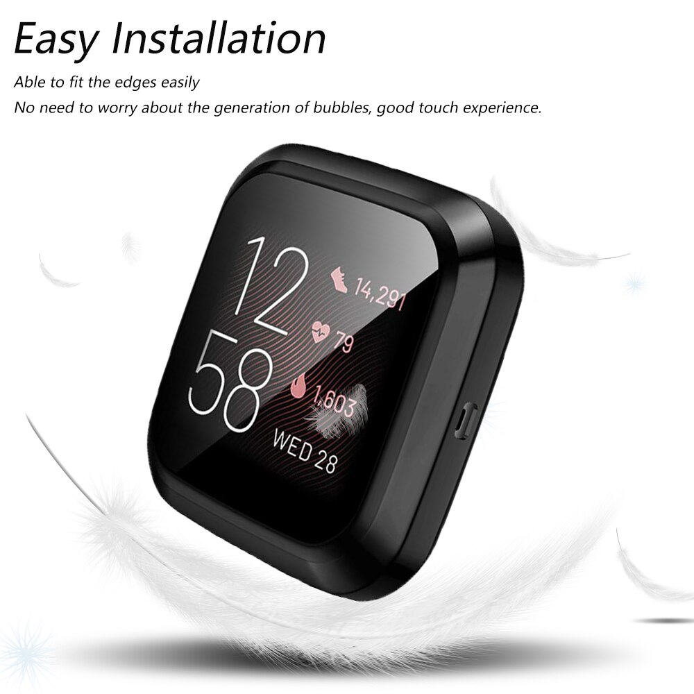 Protective Case For Fitbit Versa Lite / Versa 2 / Versa TPU Cover Bumper With Screen Protector Smart Watch Shell Accessories