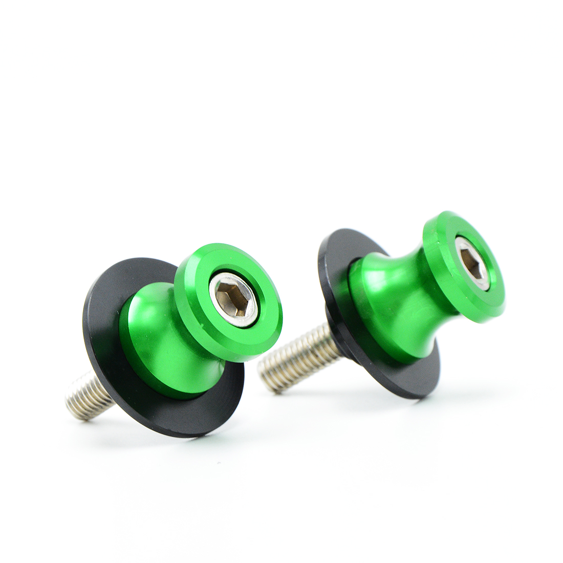 Voor Kawasaki Ninja 650R Ninja 650 Ninja650 Ninja650R 2006 Motorfiets Achterbrug Spoelen Slider Stand Schroeven Achterbrug Sliders: 10MM Green