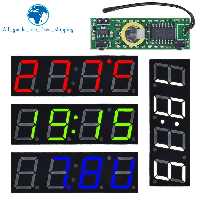 Horloge numérique LED 3 en 1 RX8025T, Module de tension et de température, bricolage horloge/thermomètre/voltmètre DC 5-30V pour Arduino