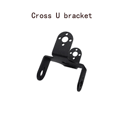 Brazo de Robot negro, accesorio de pieza robótica, plataforma, soporte Servo de viga en U para soporte de rodamiento de dirección Servo estándar, piezas de vapor DIY