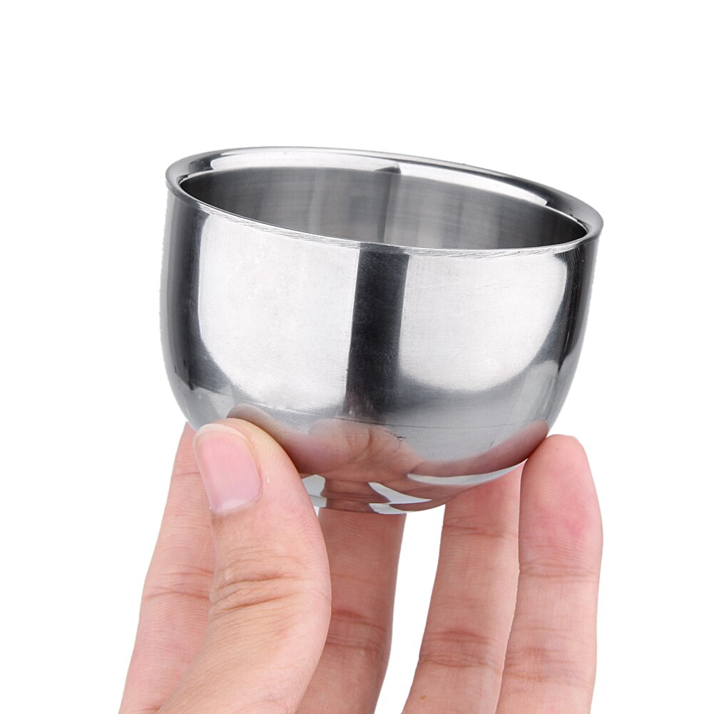 Coffee Milk Mugs Stainless Steel Espresso Mini Thickened Double Layer Soap Cup Heat Insulation Smooth Shaving Mug Bowl Pitcher