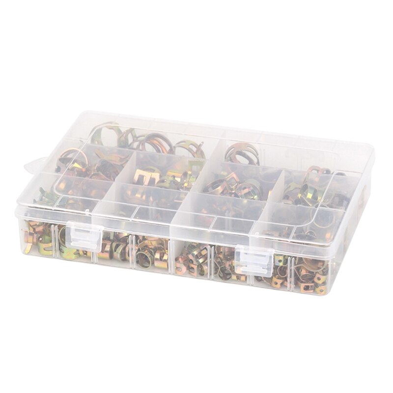 155pcs / BOX pipe clamp clamp pipe clamp 6-22mm movable fuel pipe silicone vacuum hose pipe clamp pipe clamp fastener