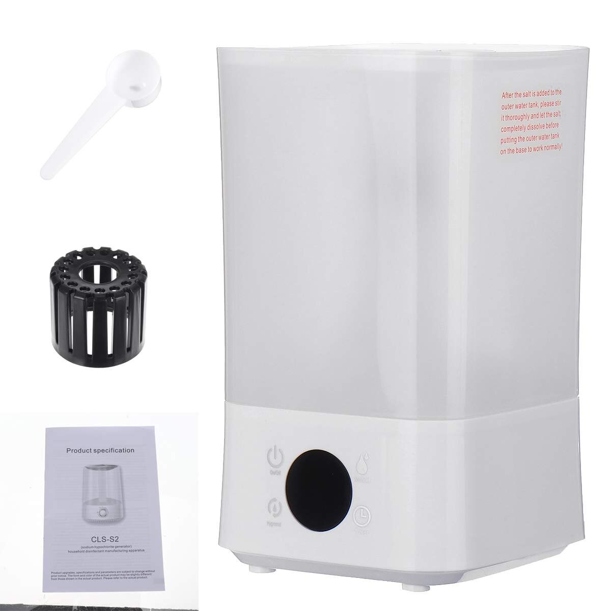 4L Hypochlorous Acid Water Generator Making Machine Humidifier Disinfection Air Purifiers Atomizer Home Car Purifier 110V/220V: Touch Type / US