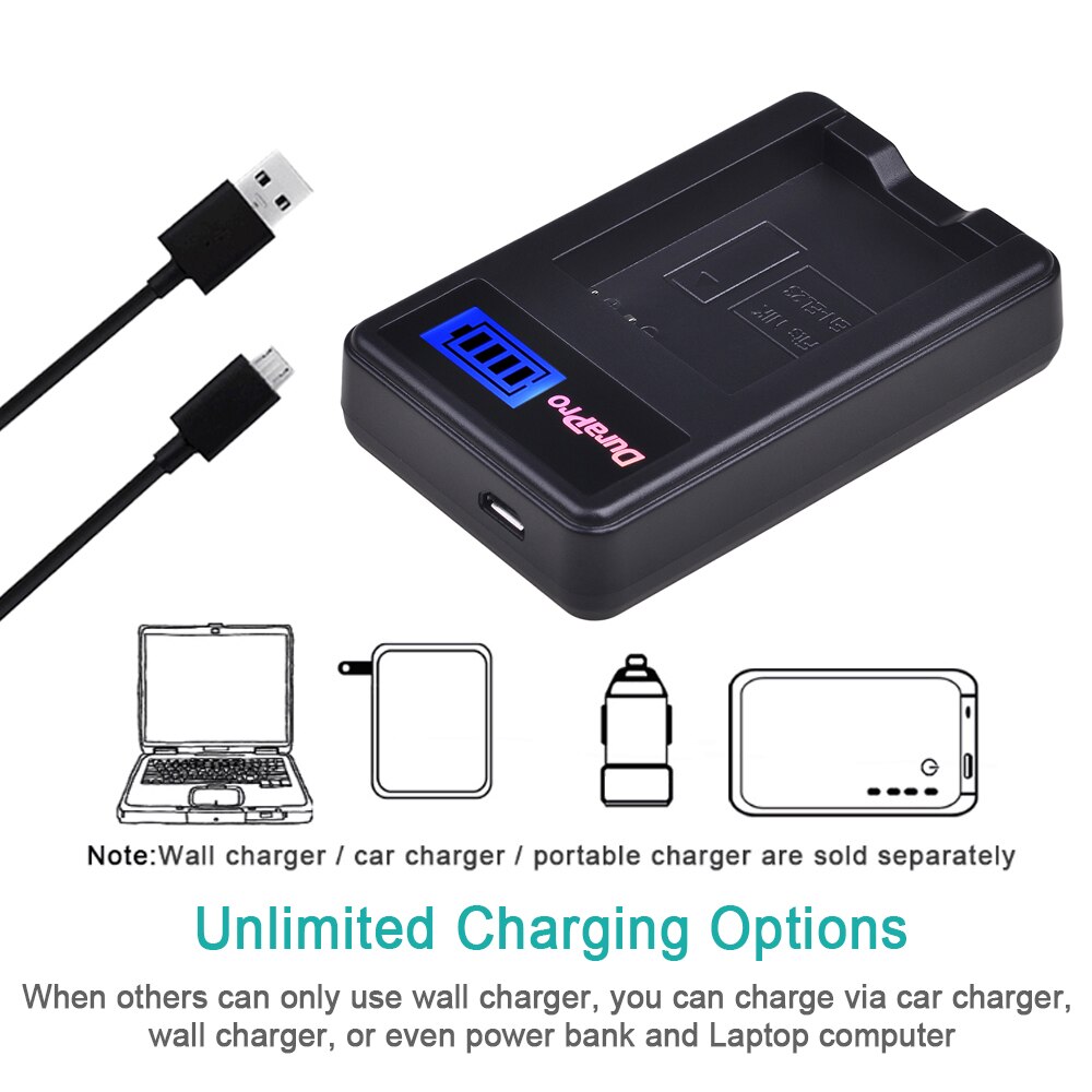 DuraPro-Batería de ion de litio recargable, EN-EL23 EN EL23, 1850mAh, 3,8 V, Cargador USB con LCD para cámara Nikon COOLPIX P600, S810c, P900, P610