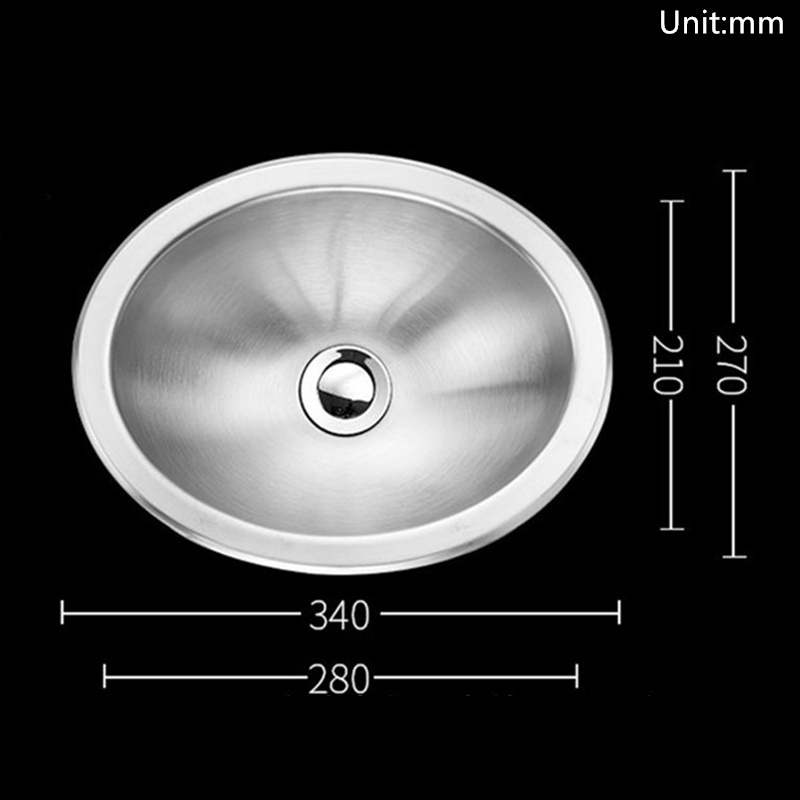 JayCreer Stainless Steel Oval Sink For RV,Boat,Marine... ...