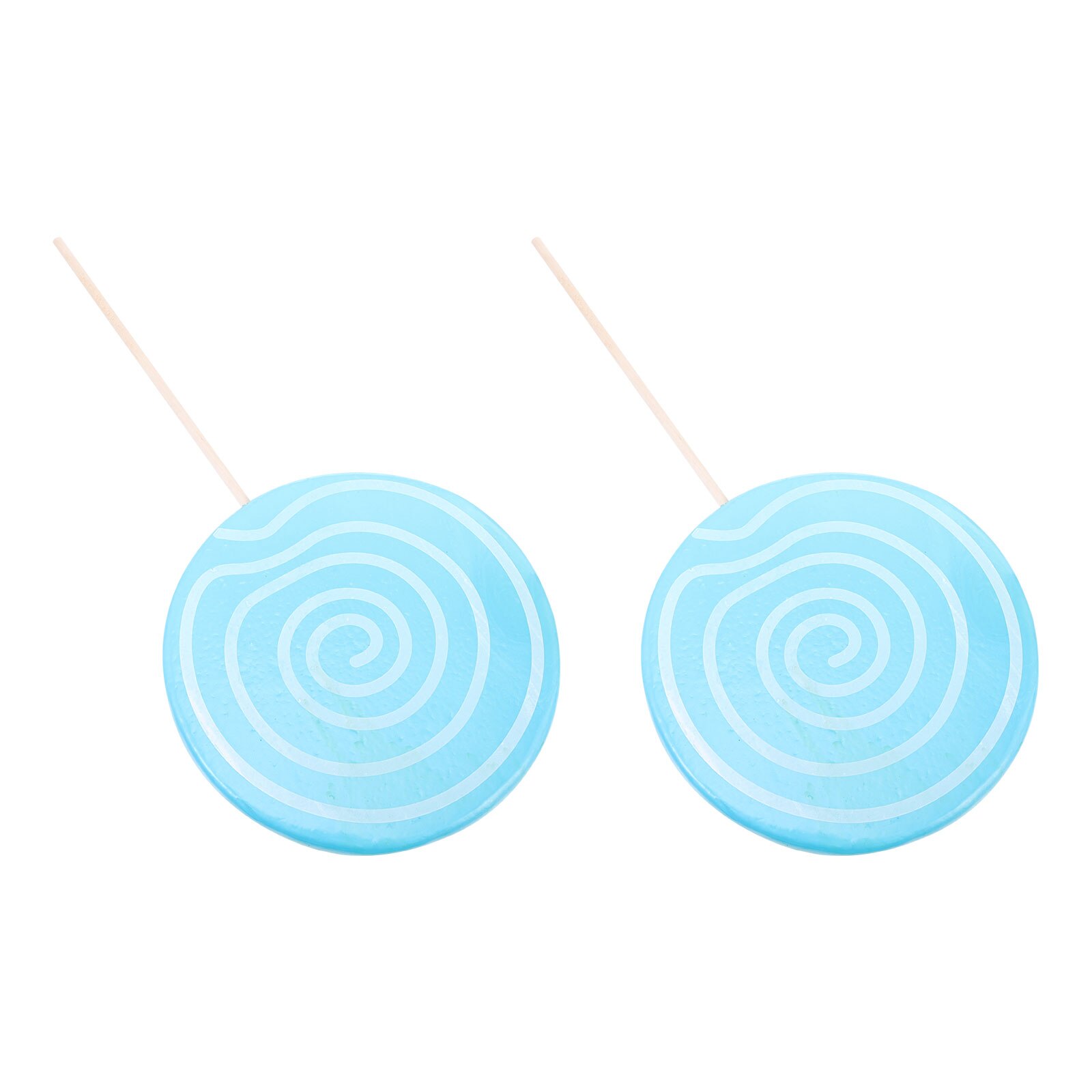 2pcs Realistic Simulation Lollipop Props Photo Props Lollipop Scene Adornments: Blue