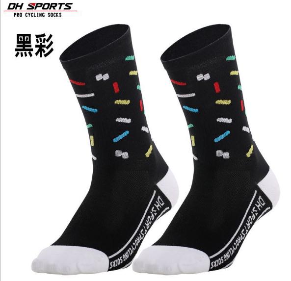 Fietsen Sokken (3 paren/partij) DH SPORT/DH021 Nylon Mannen Sport Sokken Basketbal Buiten Wandelen Sokken: Black 1