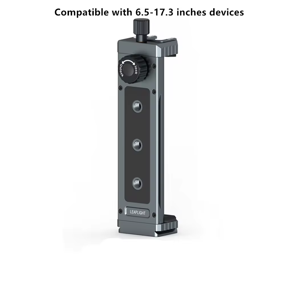 2025 Aktualisierung Tablette-Halfter Klemmclip für iPad Profi Luft Mini 2 3 4 Universal--Clip-Stativhalterung für iPhone 4,7"-12,9" sterben meisten Tablets: Grau