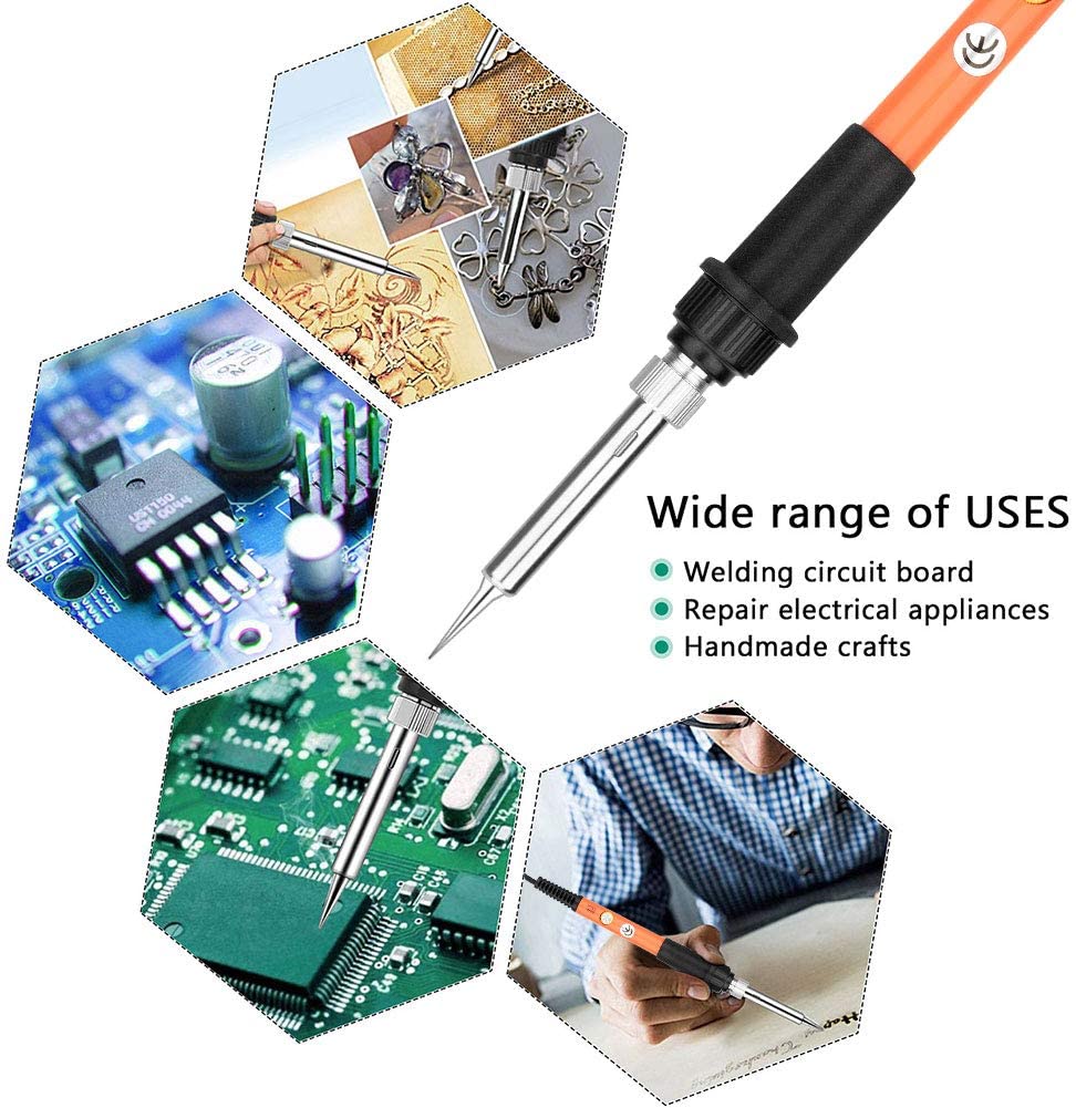 50 pieces of wood burning kit 60W/110V adjustable temperature welding wood burning template for engraving wood welding pencil