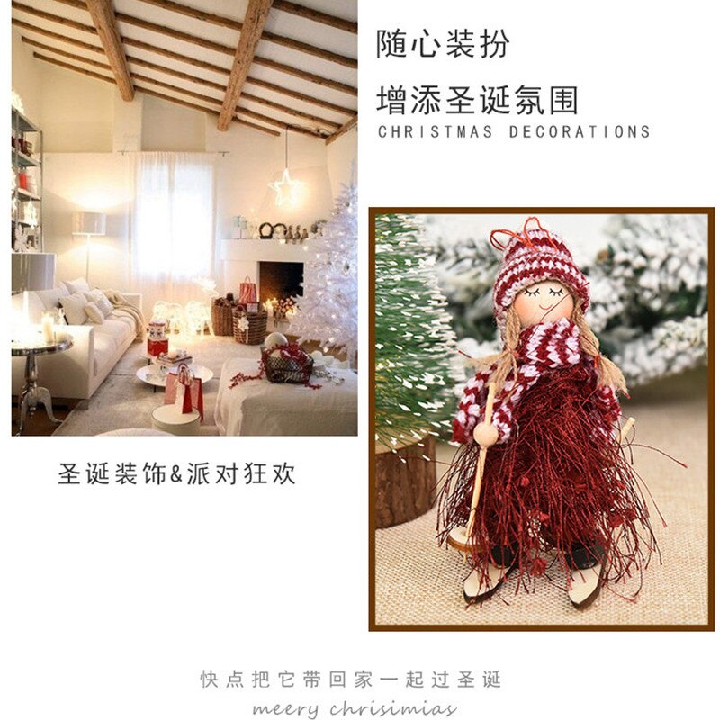 Décorations d'arbre de noël, poupée d'ange pour fille, pendentif Kawaii, ornements d'arbre de noël pour nouvel an, de noël pour enfants,