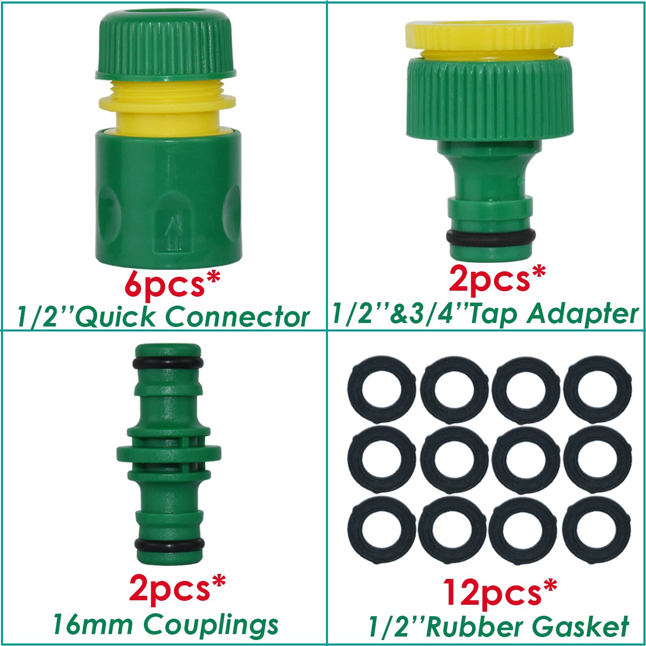 KESLA 1/2 cal wąż kran ogrodowy przewód węża wodnego 16mm szybkie złączka w/ 1/2 ''i 3/4'' adapter robić naprawy podlewanie cieplarnianych