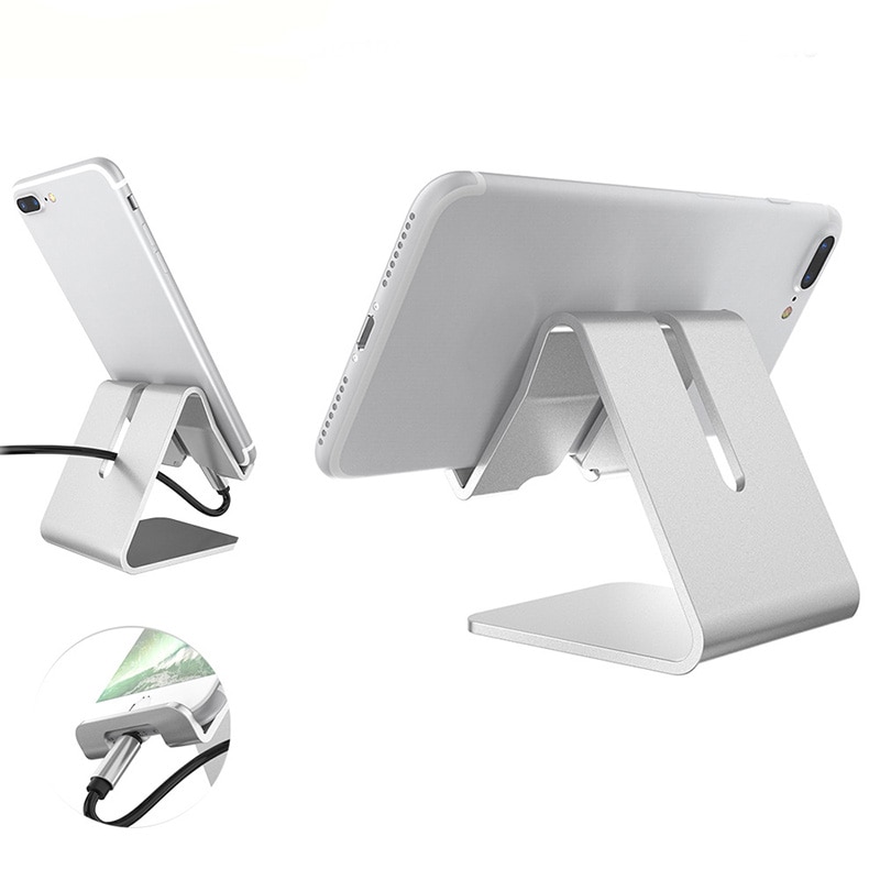 Mobile di alluminio Sostegni Telefono Pigro Espositori E Alzate Da Tavolo Desk Mount Supporto Del Basamento Per iPad Air 2 3 4 Tablet PC Del Telefono Mobile TXTB1