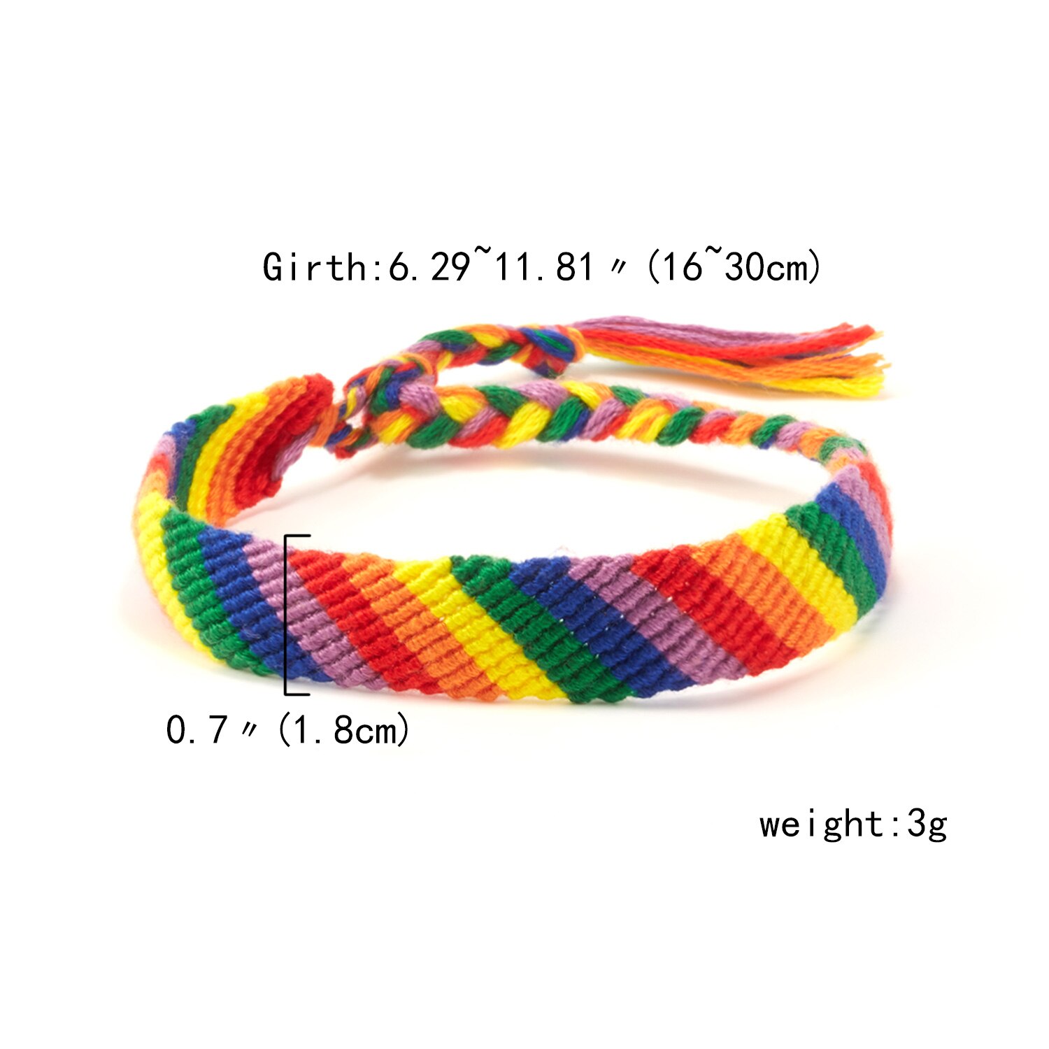 Handmade LGBT Rainbow Lesbians Gays Pride Bisexuals Bracelets for Women Girls Pride Woven Braided Men Couple Friendship Jewelry