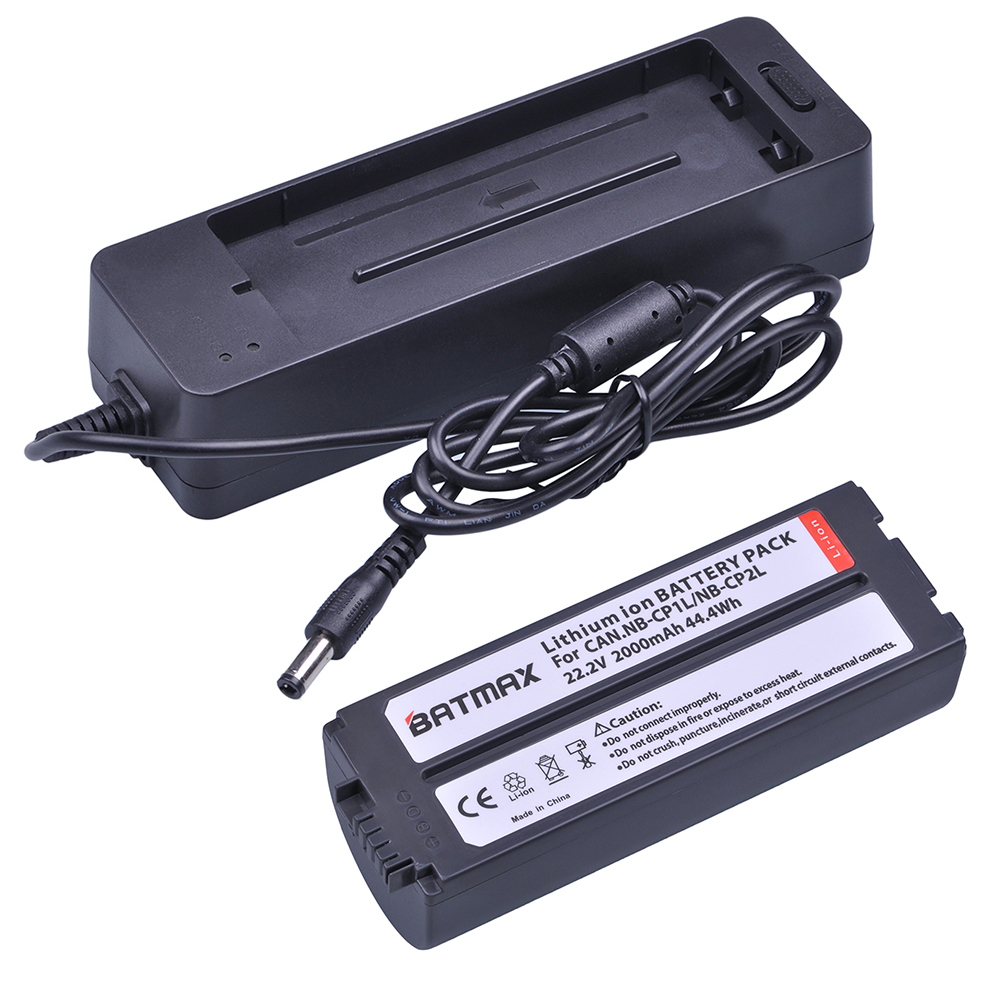 Batmax NB-CP2L NB-CP2LH batterie NB-CP1L et chargeur pour Canon SELPHY CP1500 CP1300 CP1200 CP910 CP900 CP800 CP790 CP780 CG-CP200: Black