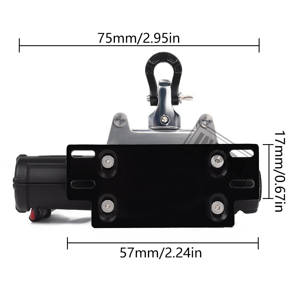 INJORA RC Auto Metall Stahl Draht Automatische Simulierte Winde für 1/10 RC Raupe Auto axial SCX10 90046 D90 Traxxas TRX4 redcat