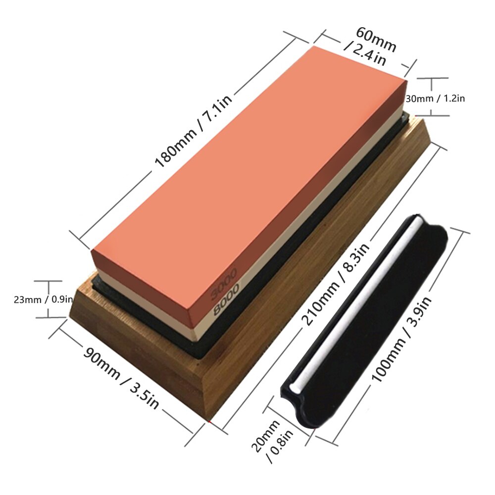 400 1000 3000 5000 8000 Grit Dubbelzijdig Slijpsteen Base Hoek Gids Set Keuken Messenslijper Slijpen Slijpsteen blade: 3000 8000 grit
