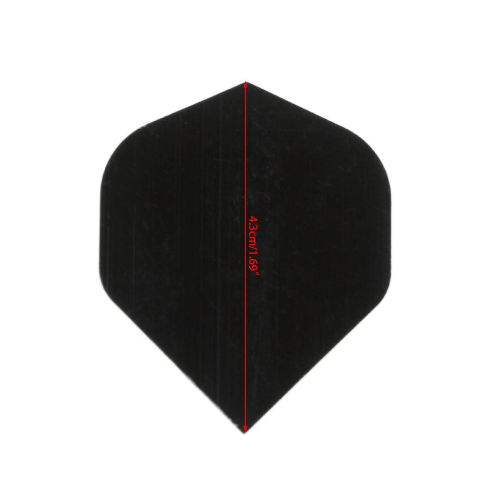 30 Pcs Simple Pure Black PET Dart Flights