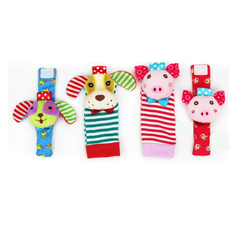 Sozzy-SONAJA de muñeca con dibujos de cebra para bebé, calcetines suaves para bebé, conjunto educativo, el mejor , juguetes para niño y niña: V 2 rattle  2 socks