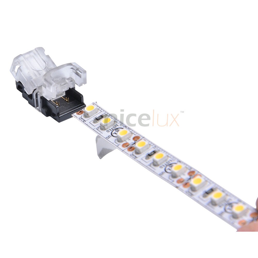 5 pcs Connector voor LED Strip 2 pin 8mm niet-waterdichte led connector 3528 voor strip light draad verbinding DIY LED Tape