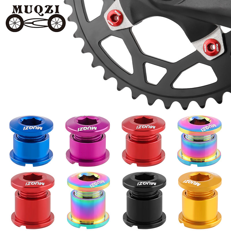 MUQZI 4/5PCS Kettingblad Bouten Enkele Dubbele Kettingblad Schroeven Mountain Road MTB Crank Bouten 6.5/8.5mm