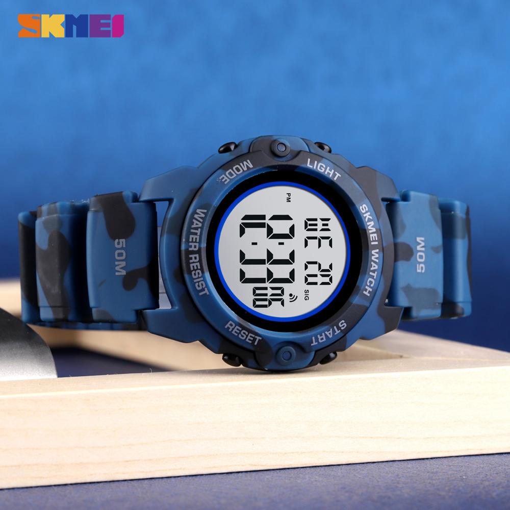 SKMEI Digitale Jungen freundlicher Uhren Zeit Chrono freundlicher Uhr Wasserdicht Camo Sport Stunde Uhr Junge Teenager Armbanduhren