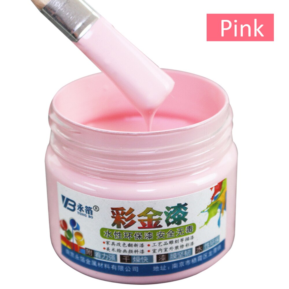 100g Water-based Paint Varnish Silver Spray Paint for Furniture,Handcrafts,Wall Painting Spraying ,Metal, Fence: Pink