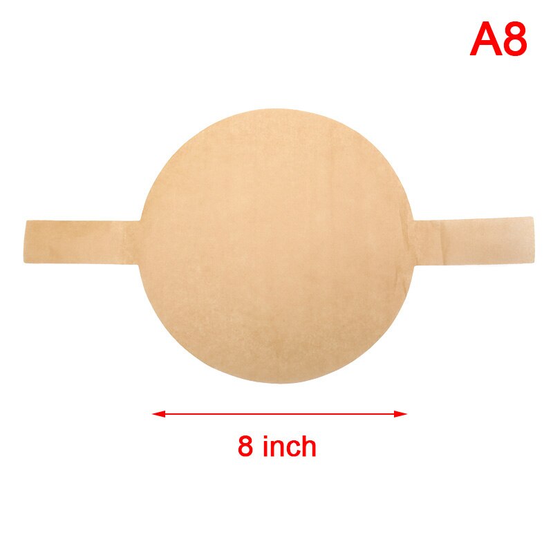 100PC Parchment Paper Rounds With Lift Tabs Baking Paper Disposable Sheet: A8