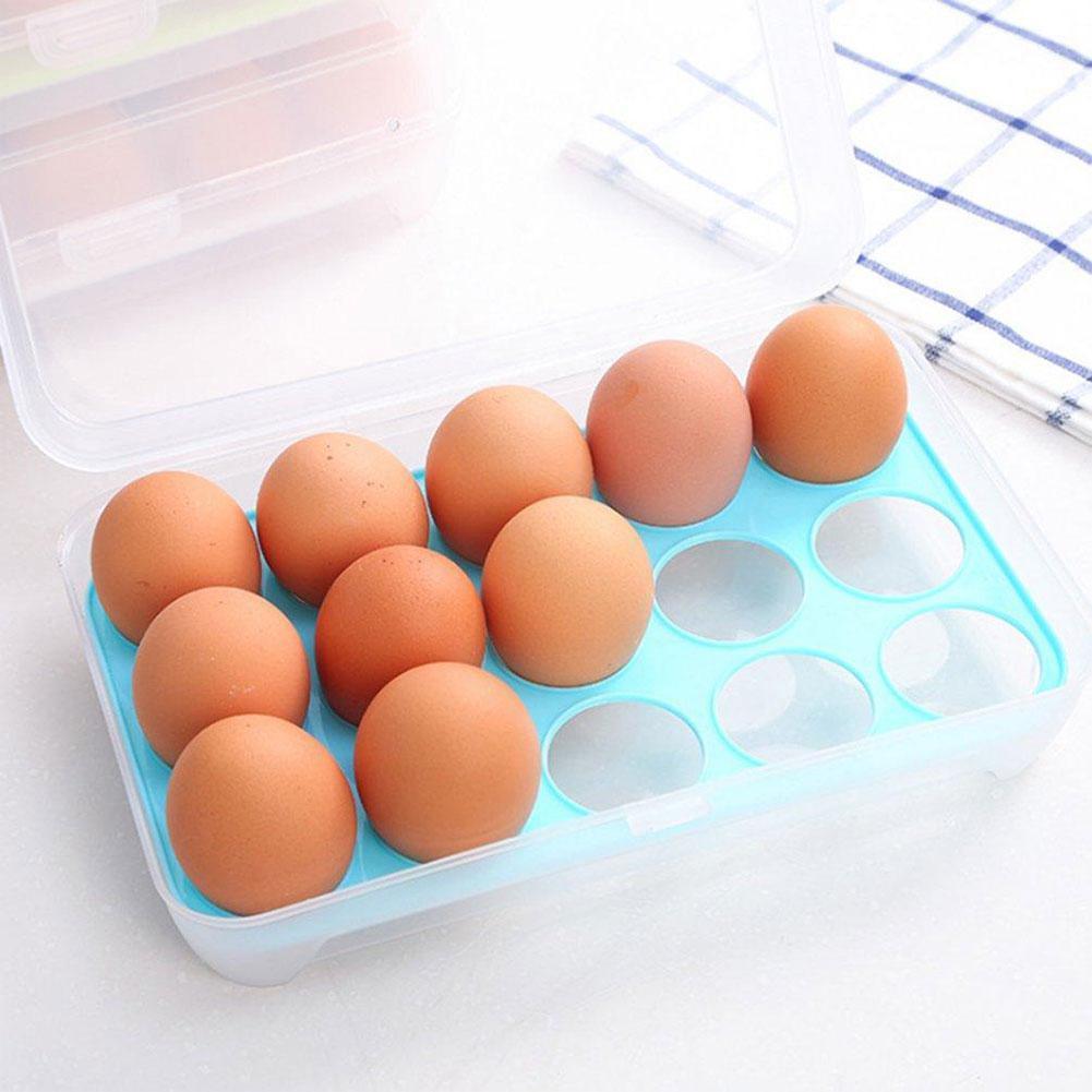 15Grids Huishouden Eieren Opbergdoos Eieren Container Draagbare Keuken Eieren Koelkast Gadget Plastic Doos Voedsel Case Eieren Houder