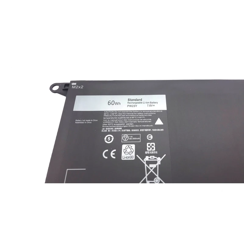 Batteria per computer portatile PW23Y nuova originale tutto'ingrosso per dell XPS 13 9360 serie RNP72 TP1GT 7.6V 60WH