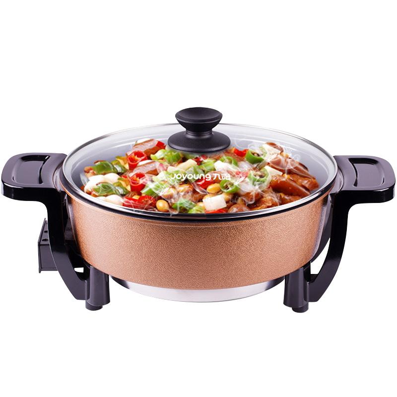 home electric cooker Nonstick Multi Cooker pot Nonstick electric wok Stew pot 3L 1200W 5 gear with Reinforced glass lid