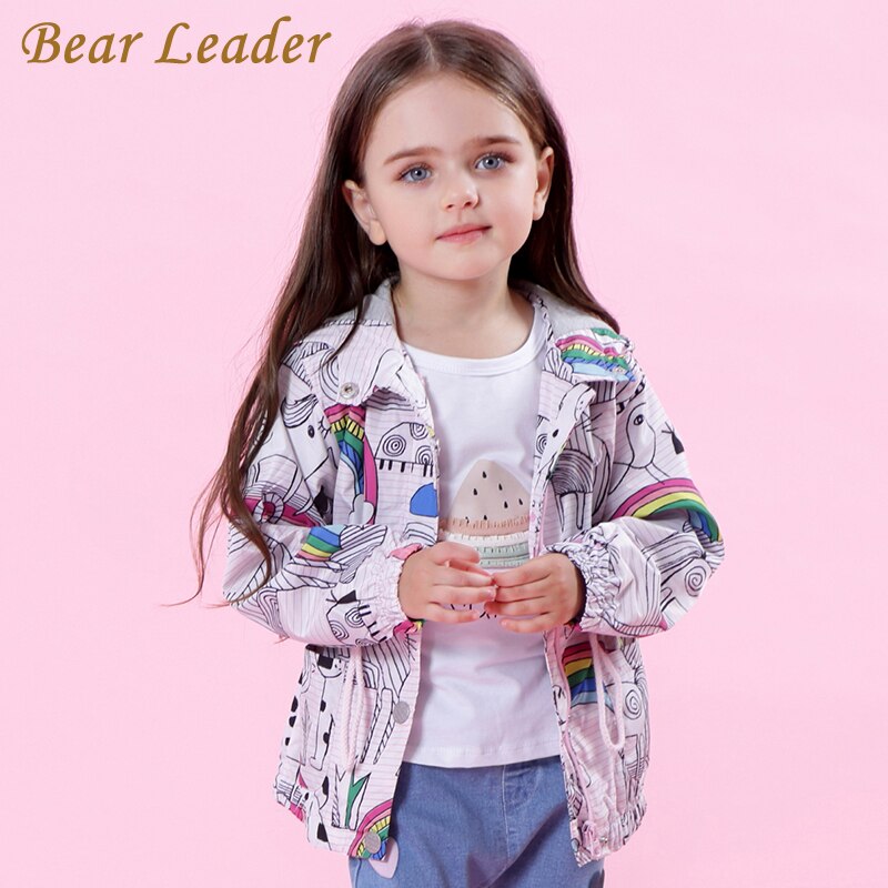 Ours Leader filles manteaux printemps enfants vestes hiver coupe-vent Floral fille vêtements à capuche vêtements pour enfants doux enfant tenues