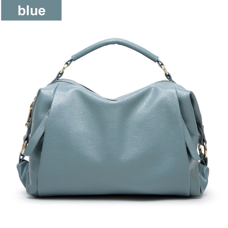 Bolsos de piel sintética suave, bolsa con cierre para mujer, bolso de hombro para mujer, bolsos de hombro para niña, bolso de de , bolso de mensajero para mujer: blue