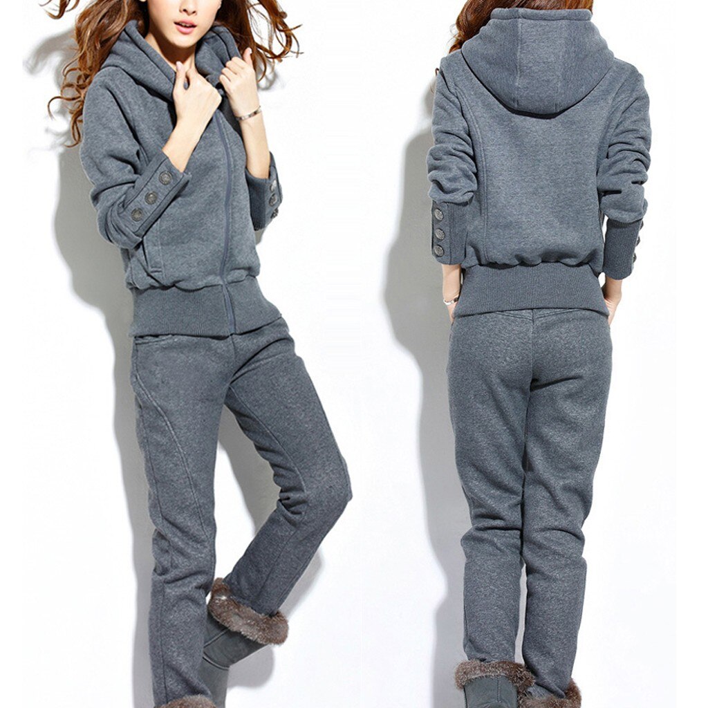 Sportbekleidung Frauen Anzüge Langarm Teilt Hoodie einstellen Lange Hosen lässig Outfit Sportbekleidung Ropa Mujer Спортивные Костюмы @ 40