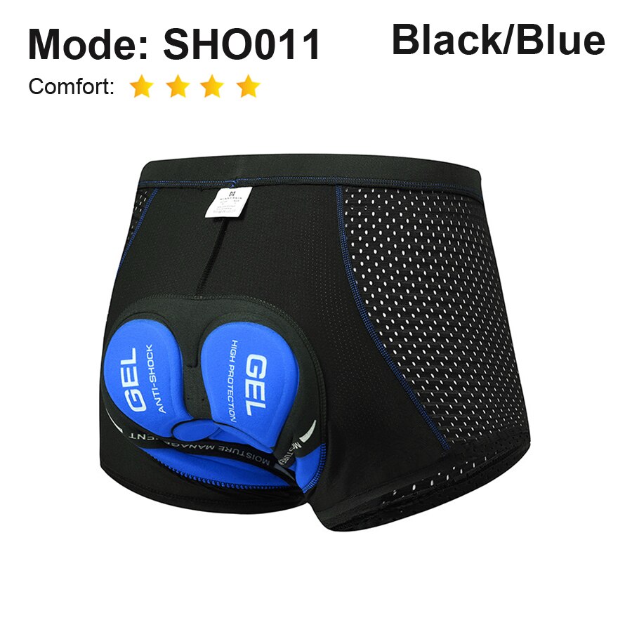 NEWBOLER Men's Cycling Shorts GEL Pad Breathable Mesh Cycling Underwear Shockproof Bicycle Underpant MTB Road Bike Riding Shorts: SHO011 Blue / XXL