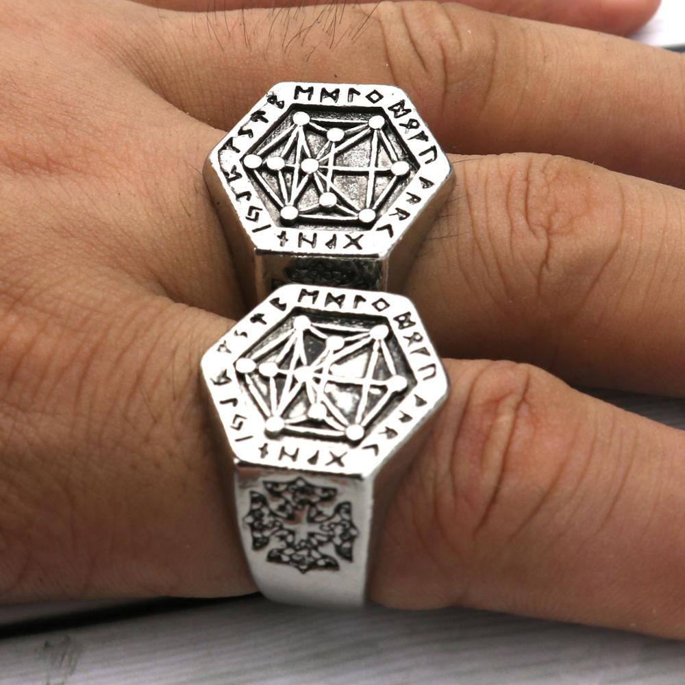 Anillo nórdico vikingo de hombre fundido, brújula totem life of tree rines, anillo Punk Hiphop vikingo de acero inoxidable para hombres