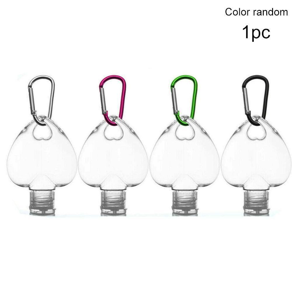Heart-Shaped Carabiner Hook Bottle Portable Outdoor Hook Hiking Bottle Plastic Backpack Bottle Flip Portable R7T6: Default Title