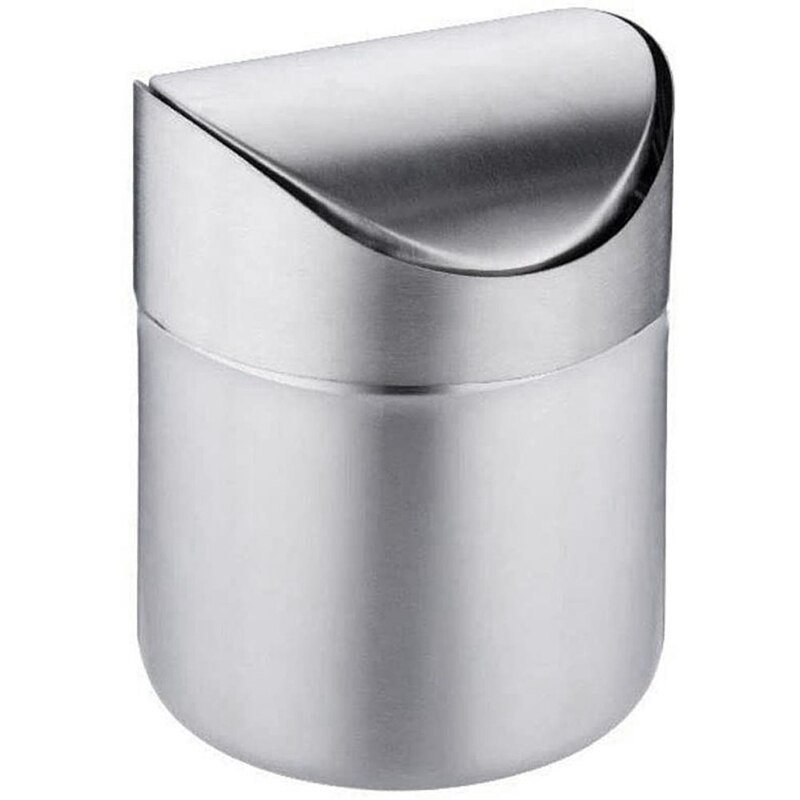 Mini Trash Can for Desk with Lid Desktop Trash Can Small Tiny Countertop Trash Bin Can for Office Bathroom Kitchen: Default Title