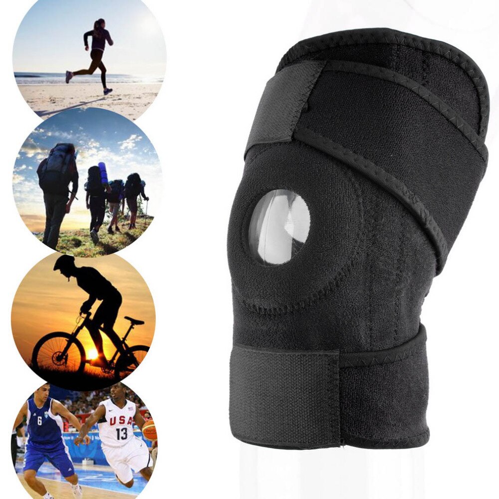 Adjustable knee protector Training Elastic Patella Support Brace Patella Knee-pad Hole Safety Guard Strap