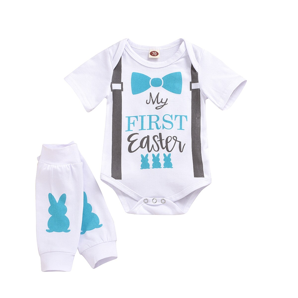 Summer My First St.Patrick's Day My First Easter Baby Boy Girl Romper Kids 2Pcs Lucky Clothes: B / 6M