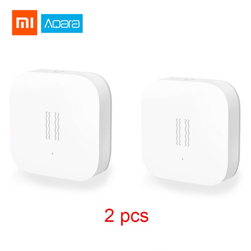 Xiaomi Aqara Zigbee Shock Sensor Mijia Aqara Smart Motion Sensor Vibration Detection Alarm Monitor Smart Aqara Sensor MiHome App: 2pcs Shock sensor